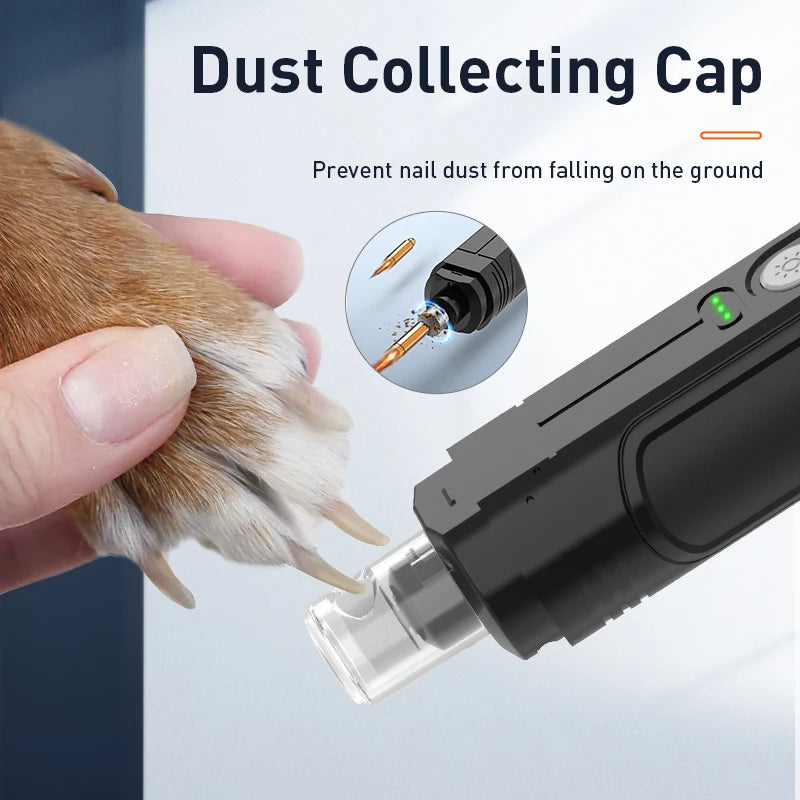 ROJECO P3 Electric Pet Nail Grinder with LED Light - Includes Accessories