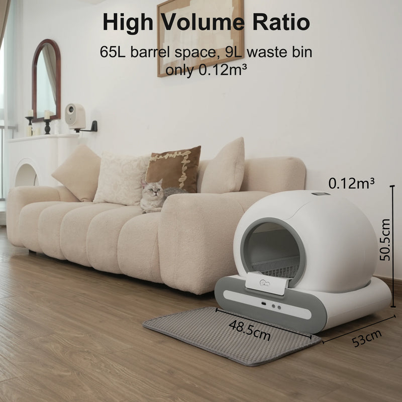 DOEL Automatic Cat Litter Box: Self-Cleaning, App-Controlled Litter Box for Multiple Cats