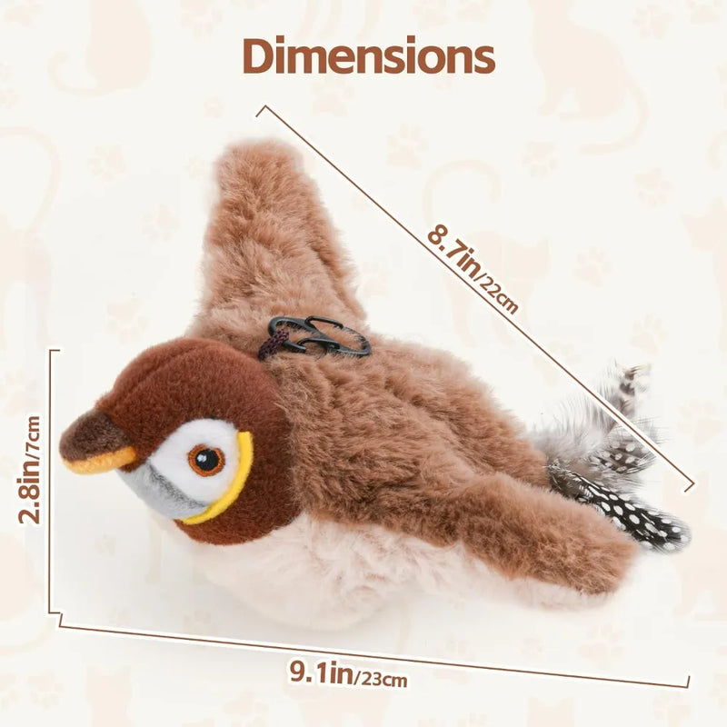 PurrTweet™ Rechargeable Chirping Bird Toy with Catnip – Interactive Fun